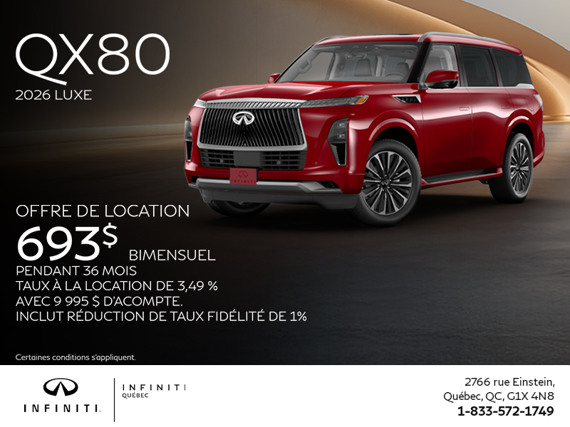 Procurez-vous la INFINITI QX80 2025 !
