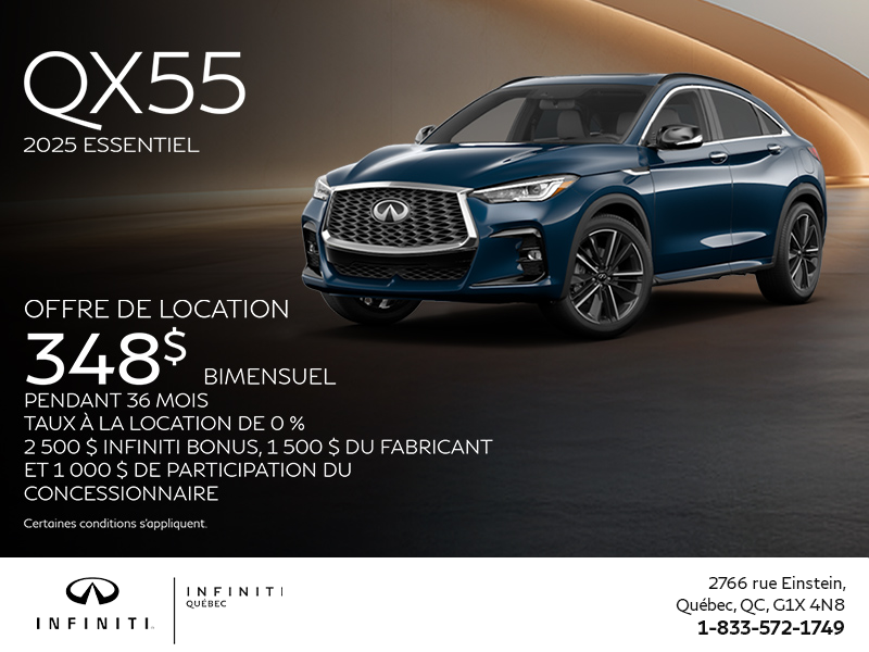 Procurez-vous le INFINITI QX55 2025!