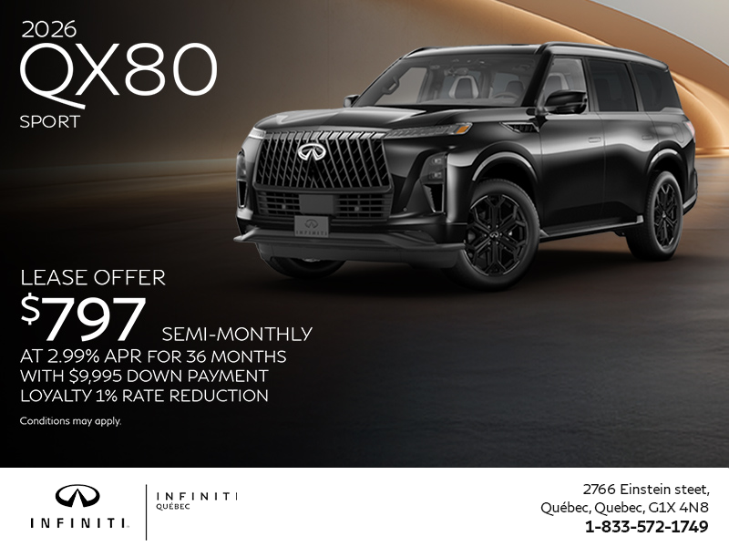 Get the 2026 INFINITI QX80!