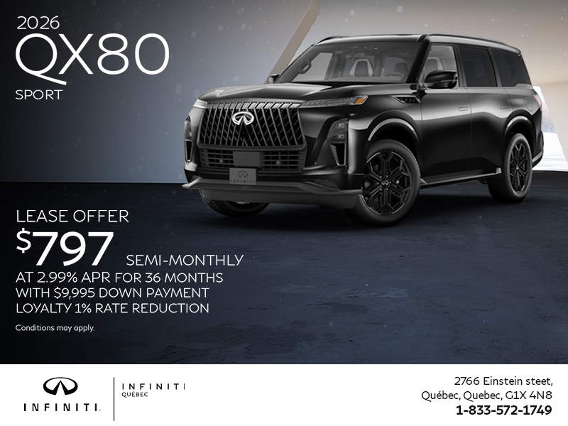 Get the 2026 INFINITI QX80!