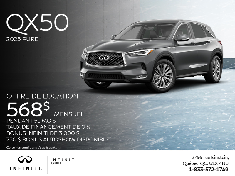 Procurez-vous la INFINITI QX50 2025 !