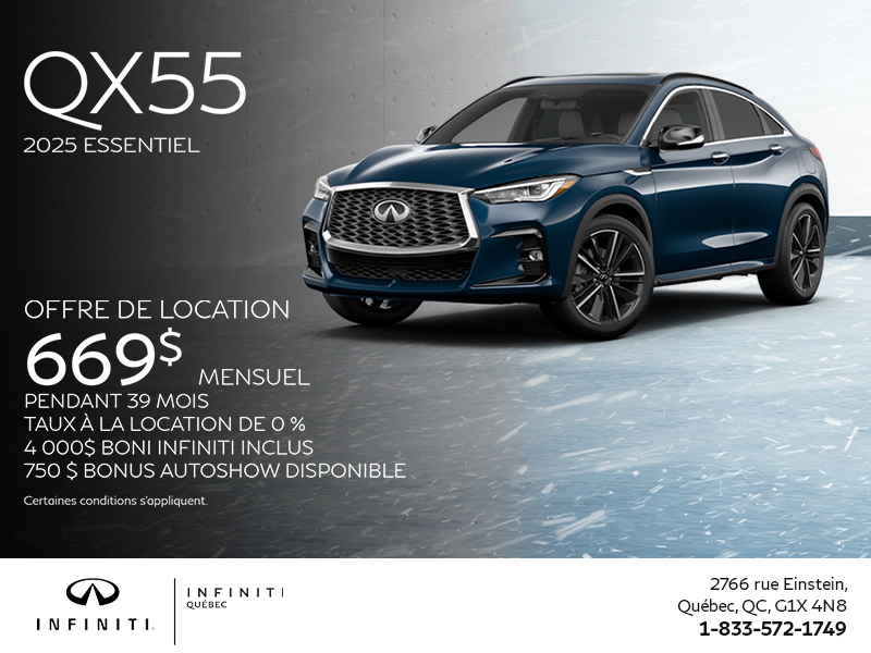 Procurez-vous le INFINITI QX55 2025!