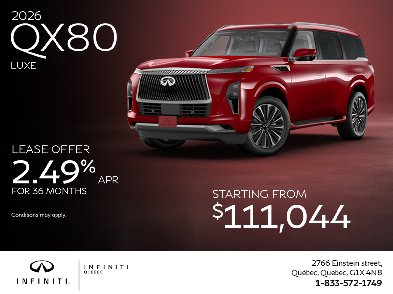 Get the 2026 INFINITI QX80!