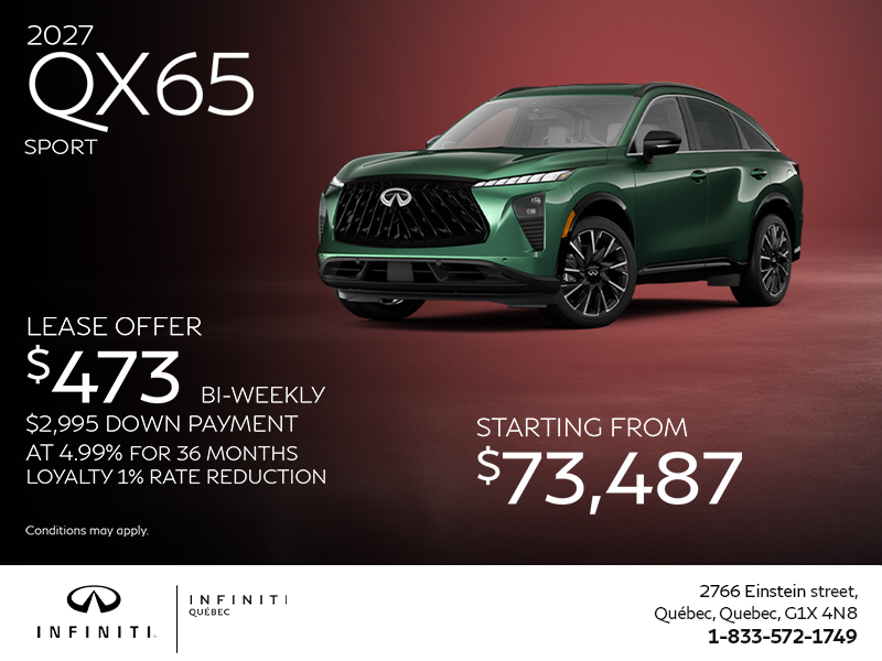Get the 2027 INFINITI QX65!