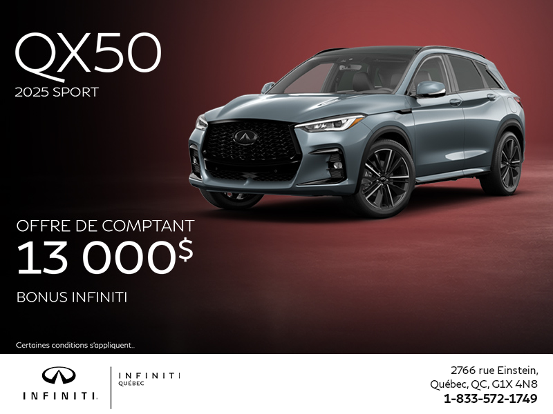 Procurez-vous la INFINITI QX50 2025 !