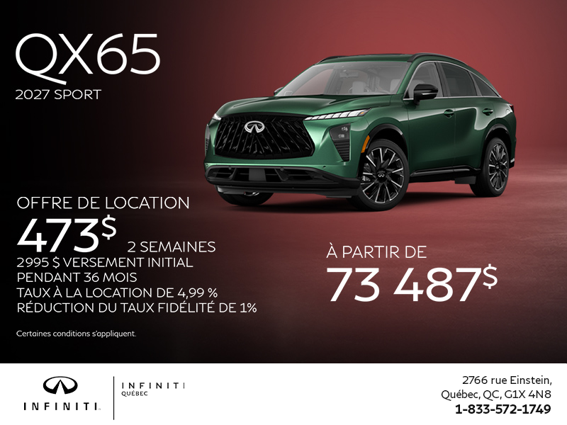 Procurez-vous le INFINITI QX65 2027 !