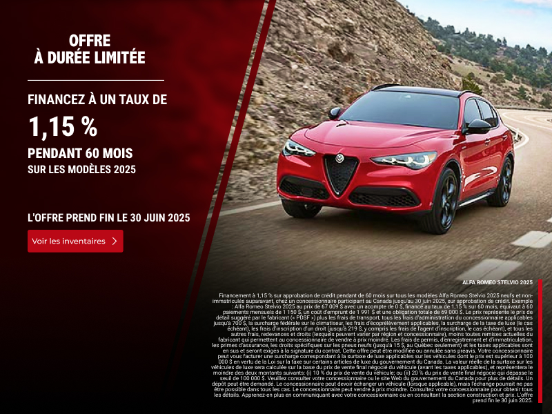 L'événement mensuel Alfa Romeo