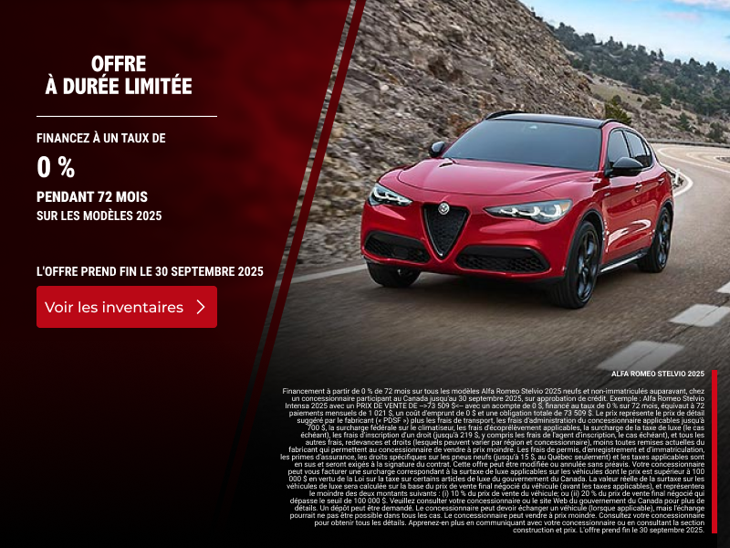 L'événement mensuel Alfa Romeo