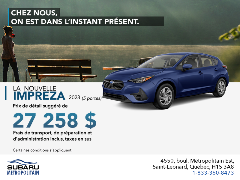 Procurez-vous la Impreza 2023!