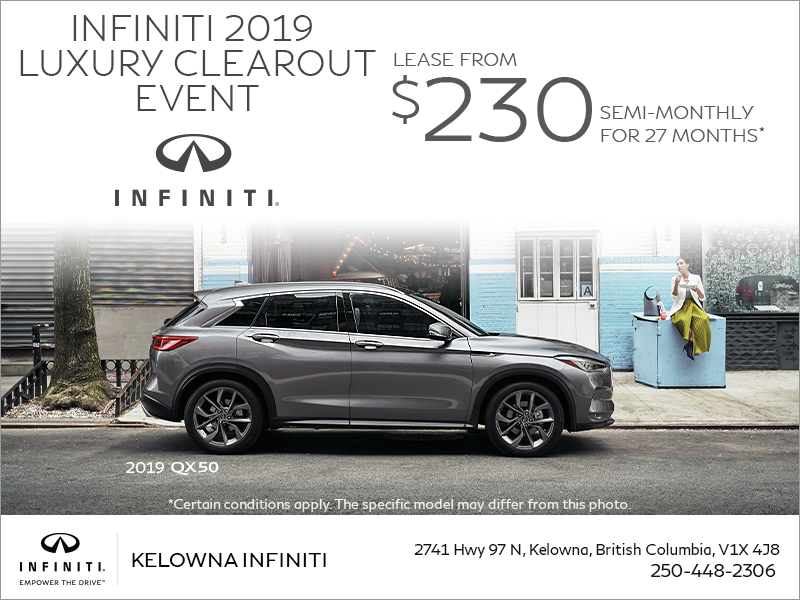 INFINITI 2019 Luxury Clearout Event