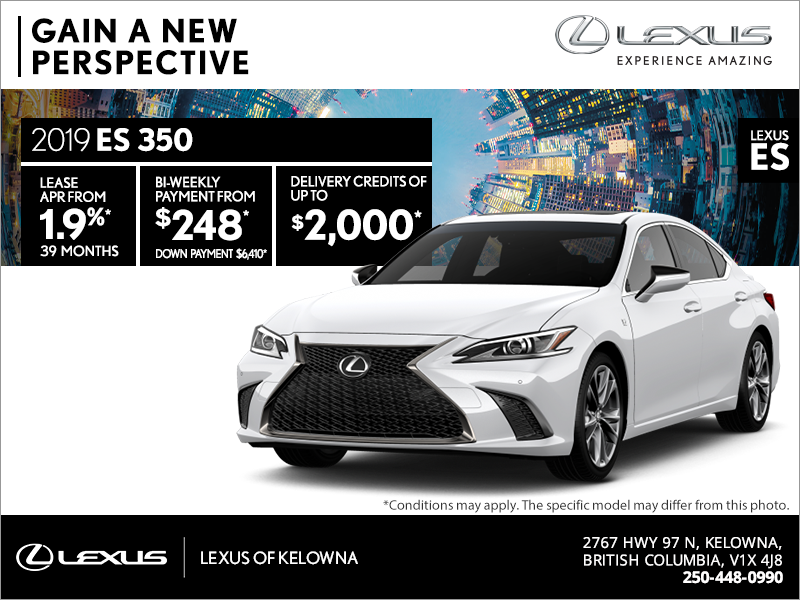 Get the 2019 Lexus ES 350 today!