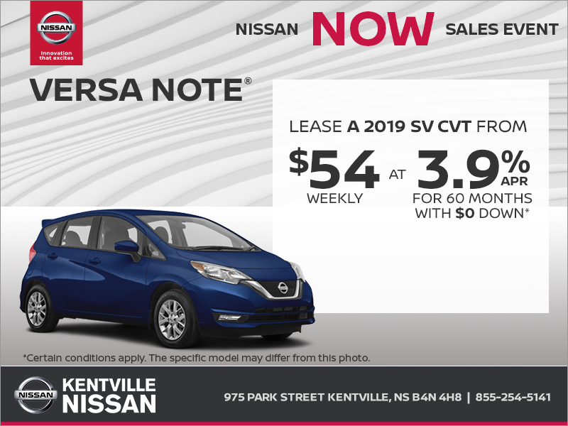 Get the 2019 Versa Note Today!