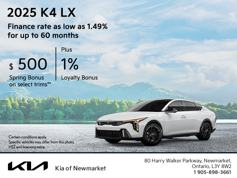 Get the 2025 Kia K4 !