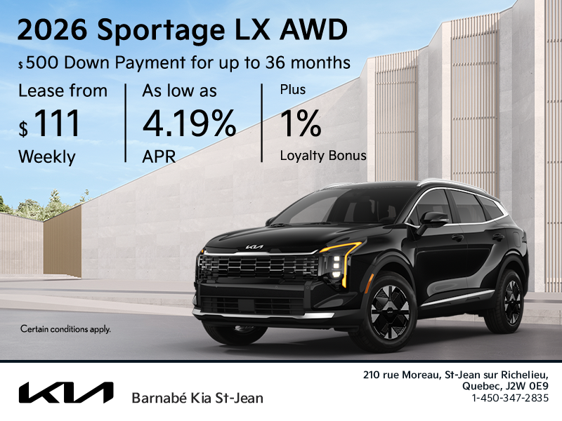 Get the 2026 Kia Sportage!
