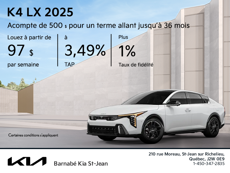 Kia K4 LX 2025