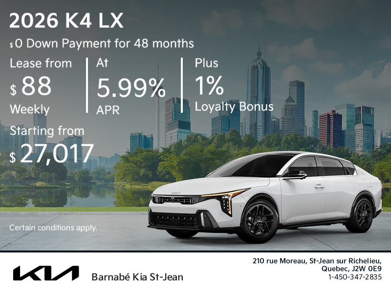 2026 Kia K4 LX