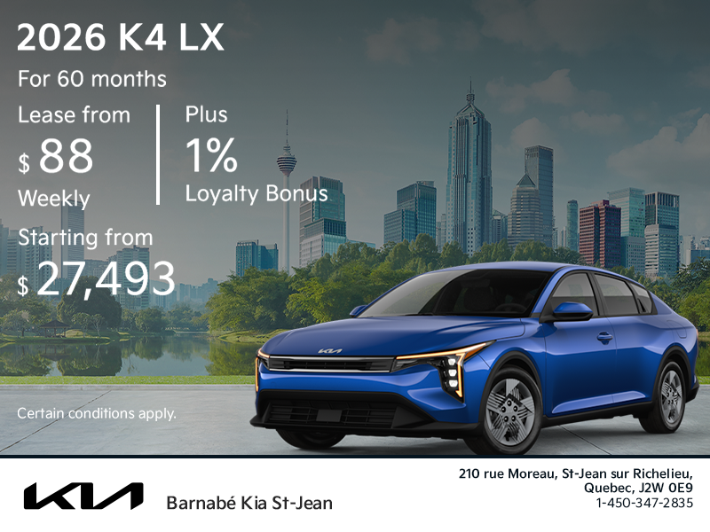 2026 Kia K4 LX