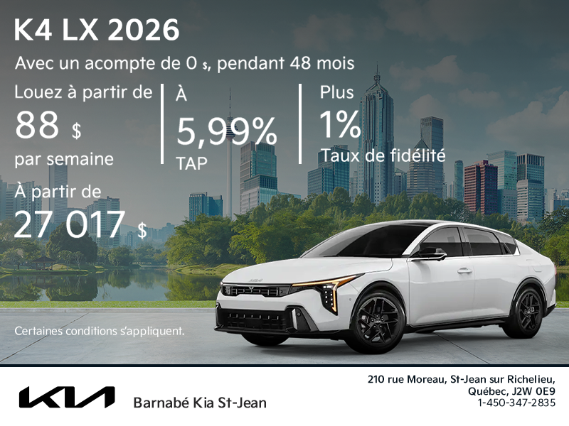 Kia K4 LX 2026