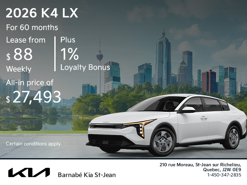 2026 Kia K4 LX