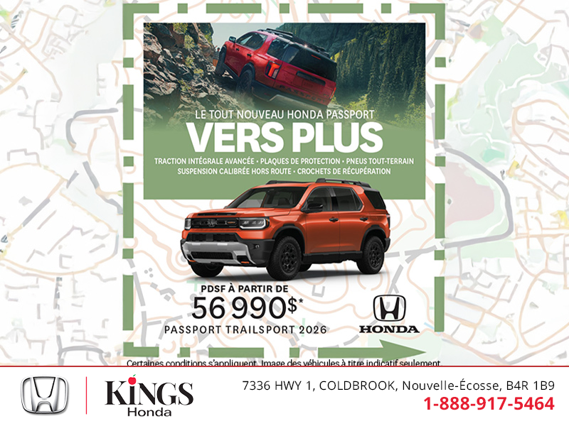 Procurez-vous le Honda Passport 2026 !