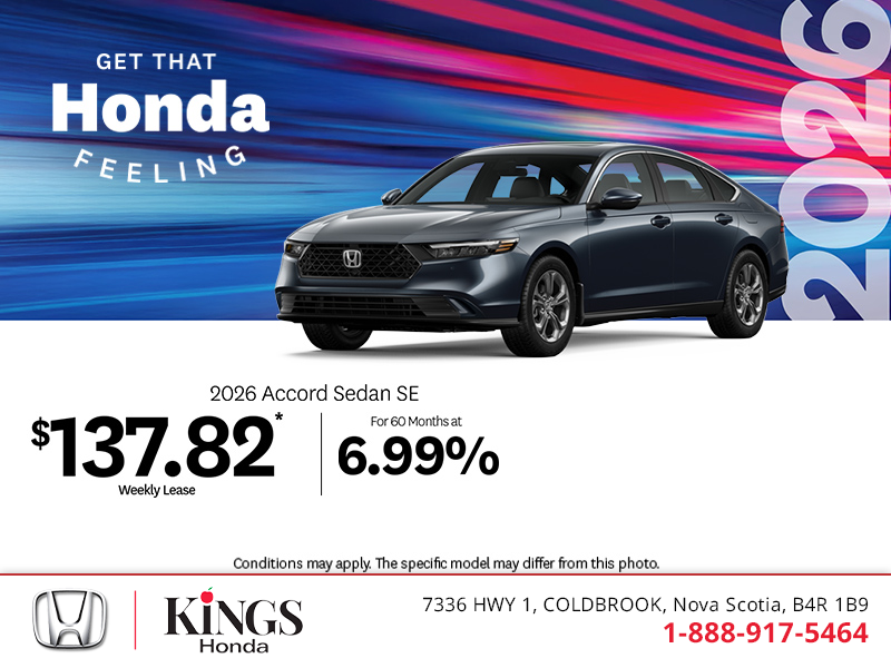 Get the 2026 Honda Accord!