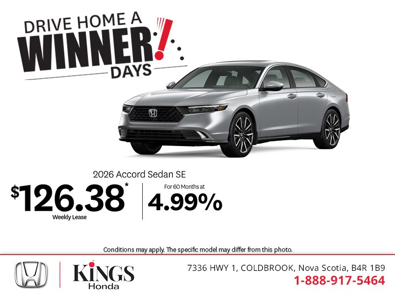 Get the 2026 Honda Accord!