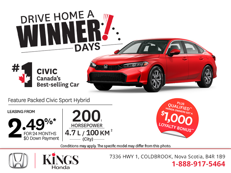 Get the 2026 Honda Civic Sport Hybrid!