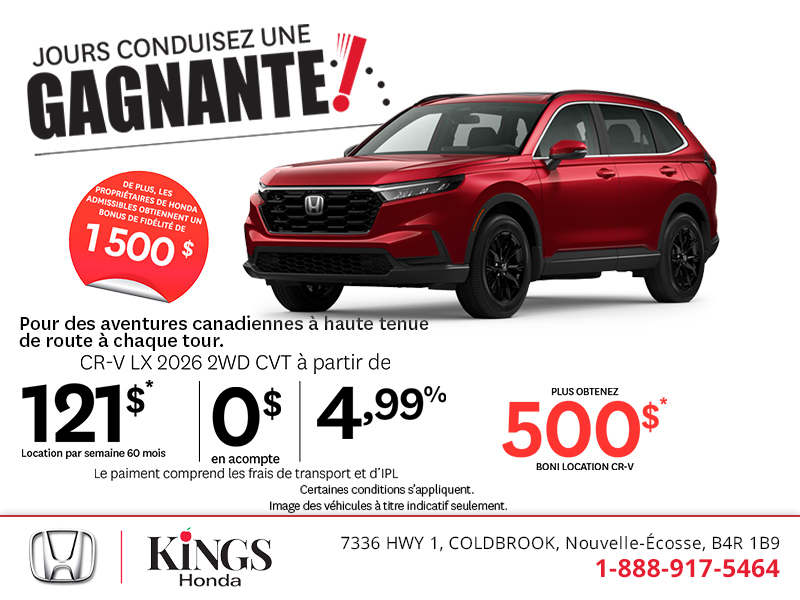 Obtenez le Honda CR-V 2026 !