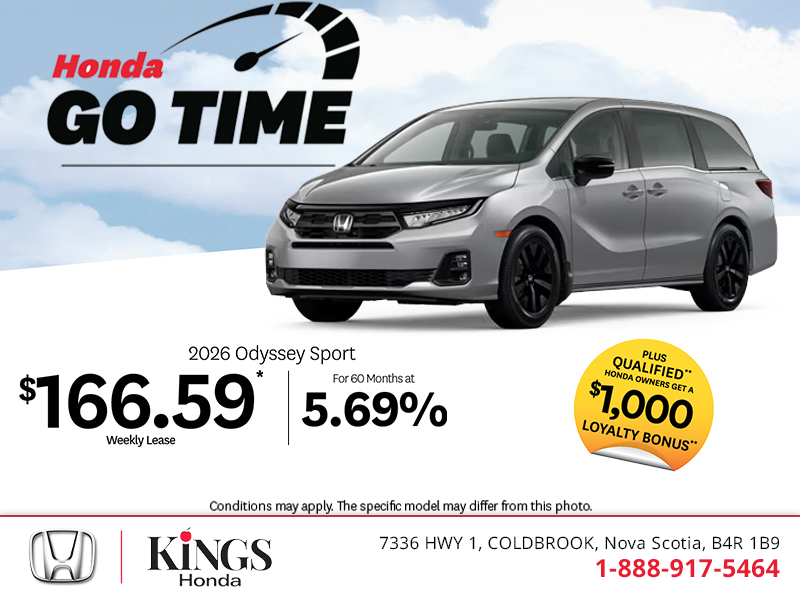 Get the 2026 Honda Odyssey!