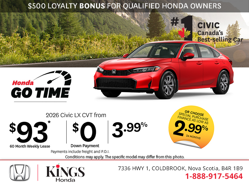 Get the 2026 Honda Civic!