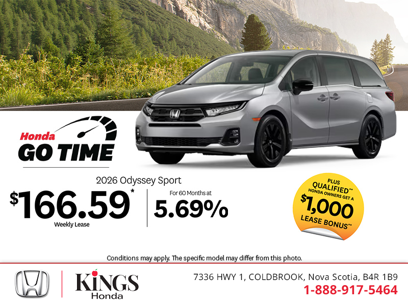 Get the 2026 Honda Odyssey!