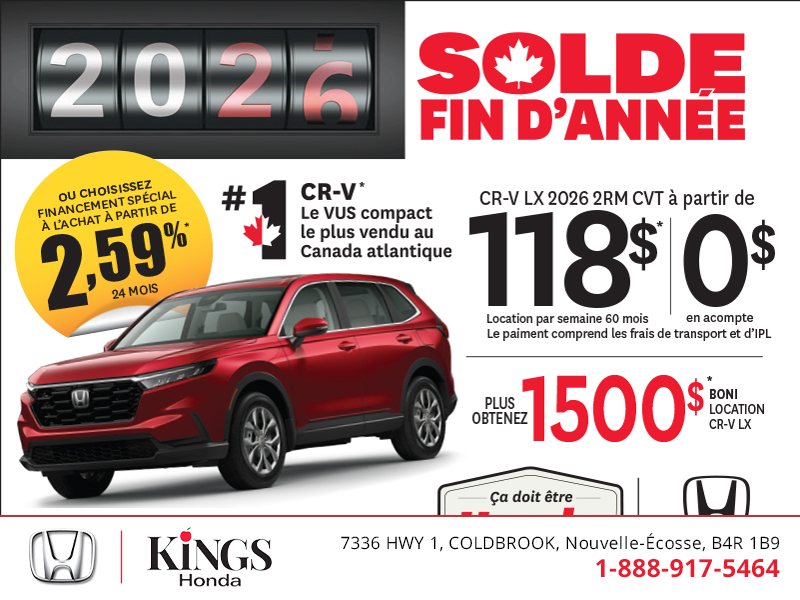 Obtenez la Honda CR-V 2026 !