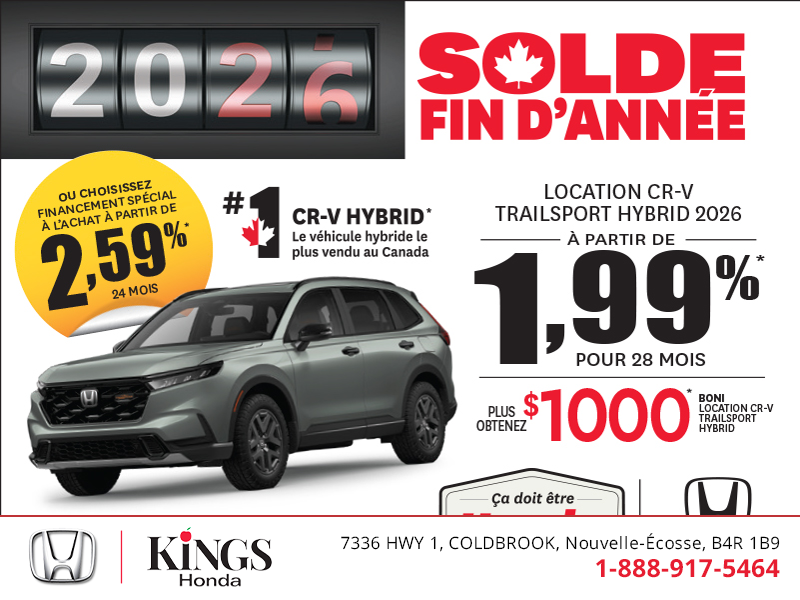 Obtenez la Honda CR-V Hybride 2026 !