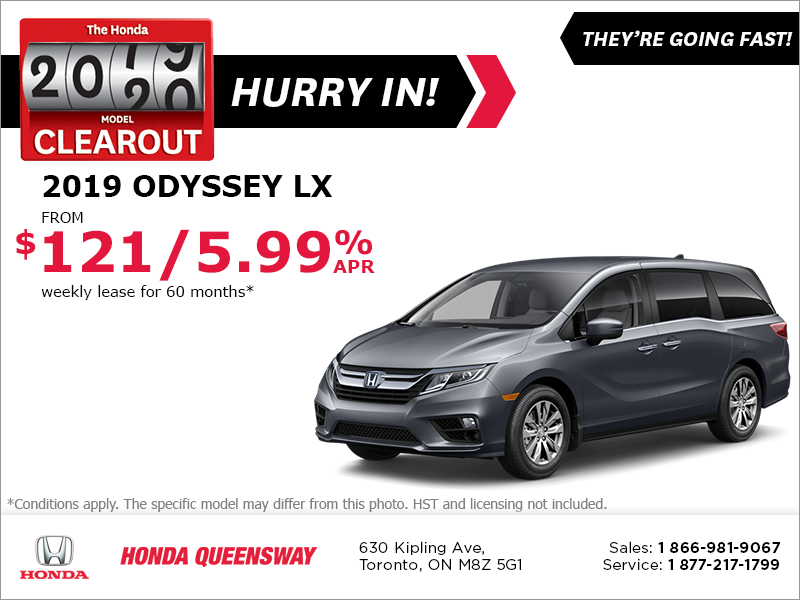 Lease the 2019 Honda Odyssey!