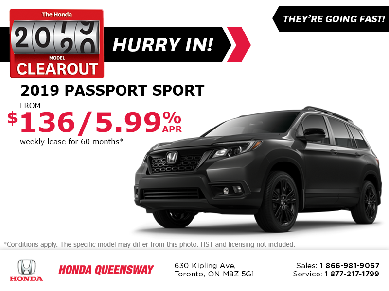 Lease the 2019 Honda Passport!