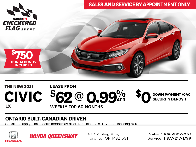 Honda Queensway In Toronto Get The 2021 Honda Civic