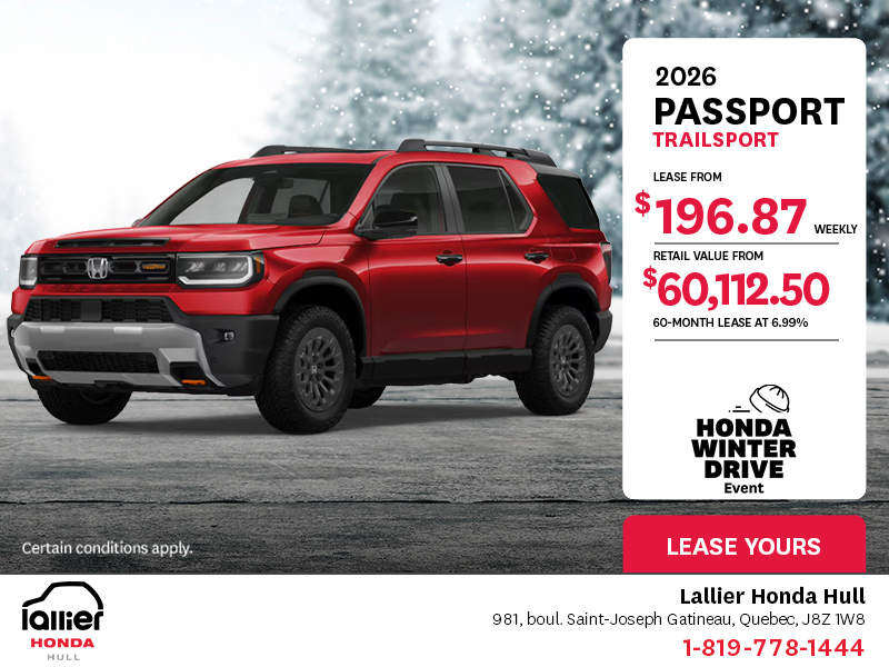 Get the 2026 Honda Passport!