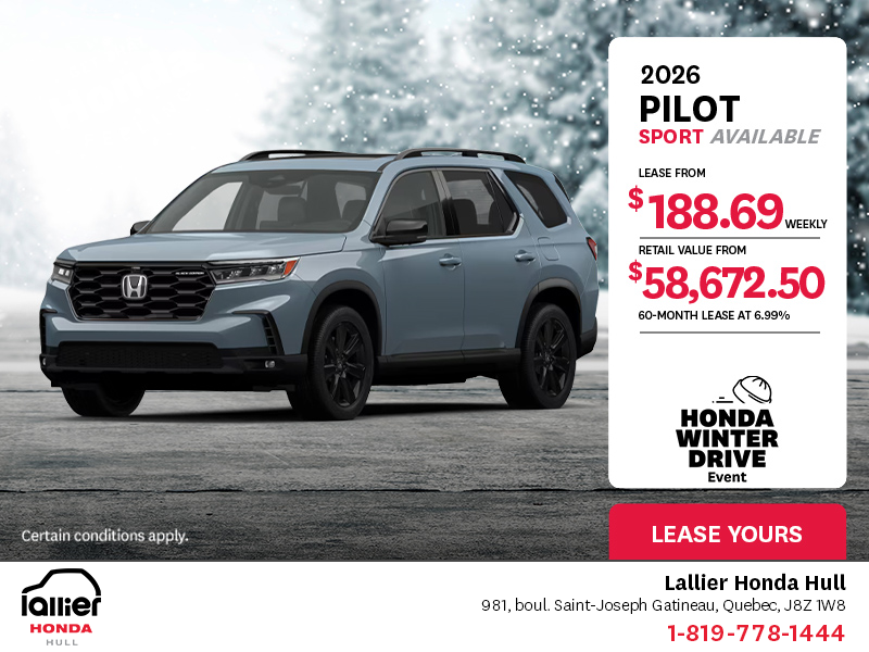 Get the 2026 Honda Pilot!