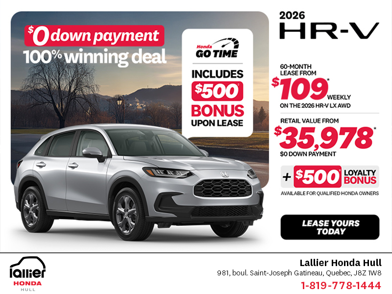 Get the 2026 Honda HR-V!