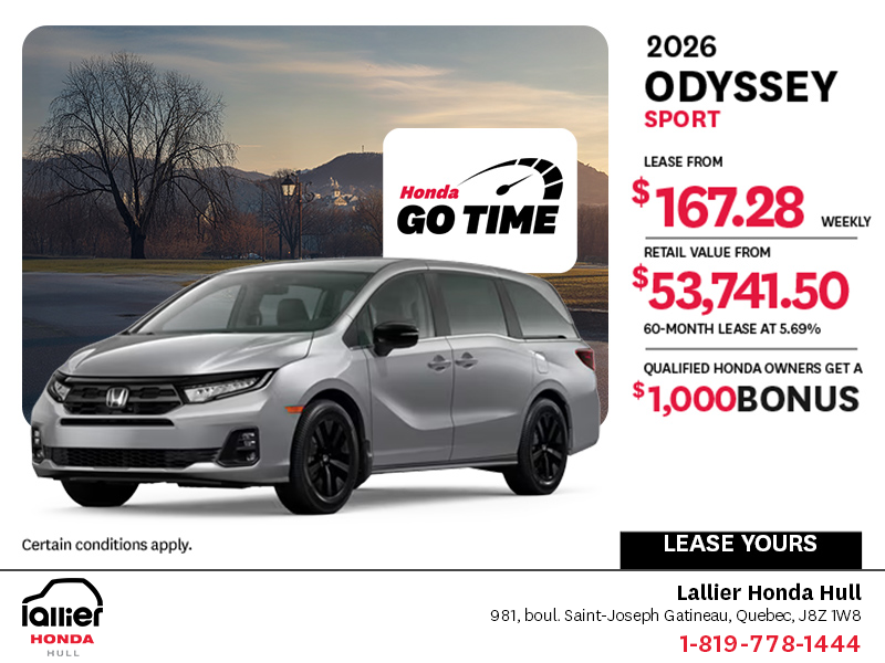 Get the 2026 Honda Odyssey!