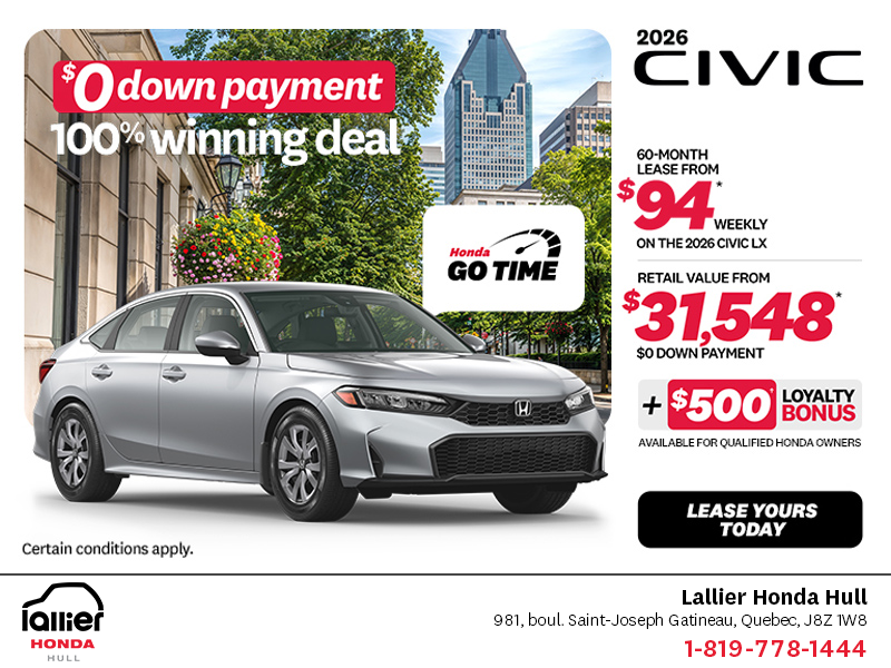 Get the 2026 Honda Civic!
