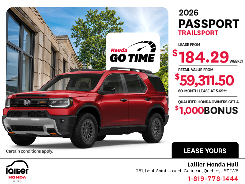 Get the 2026 Honda Passport!