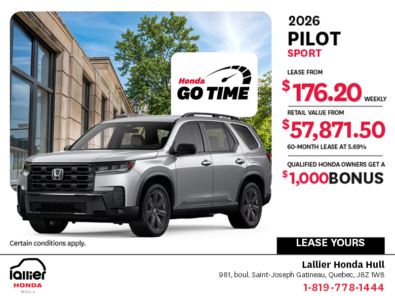 Get the 2026 Honda Pilot!