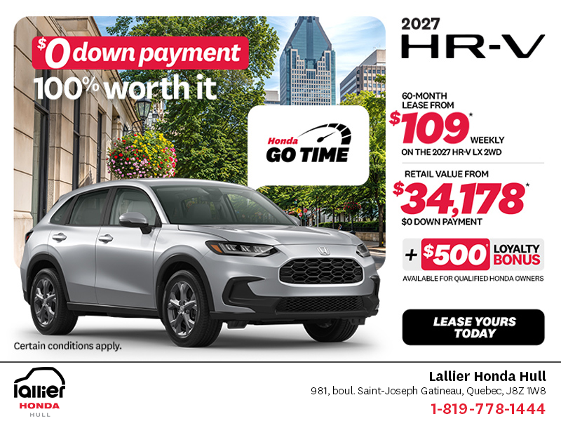 Get the 2027 Honda HR-V!