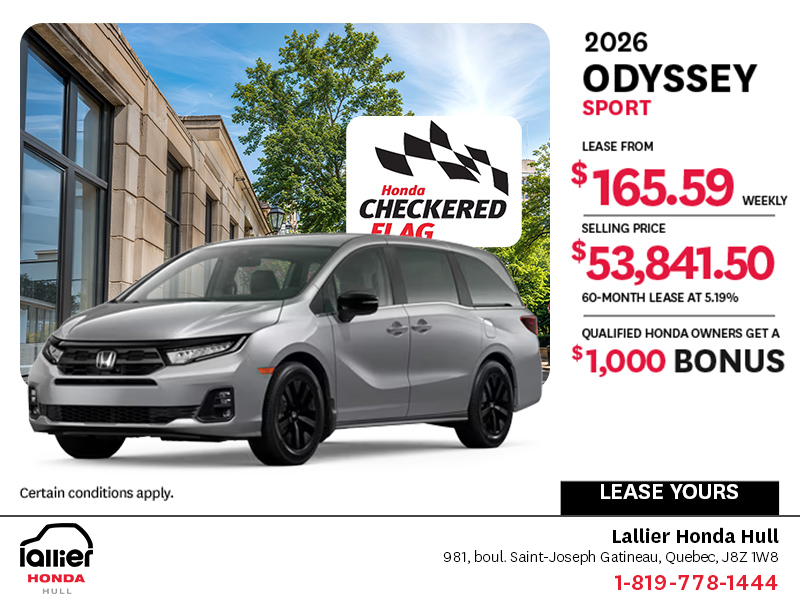 Get the 2026 Honda Odyssey!