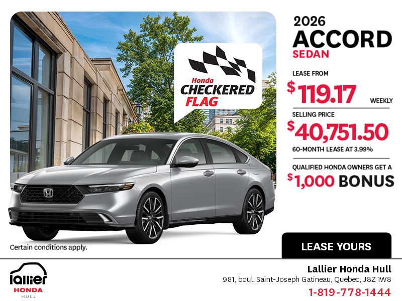 Get the 2026 Honda Accord!