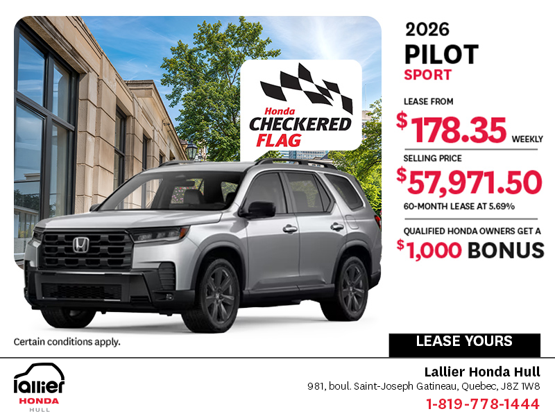 Get the 2026 Honda Pilot!