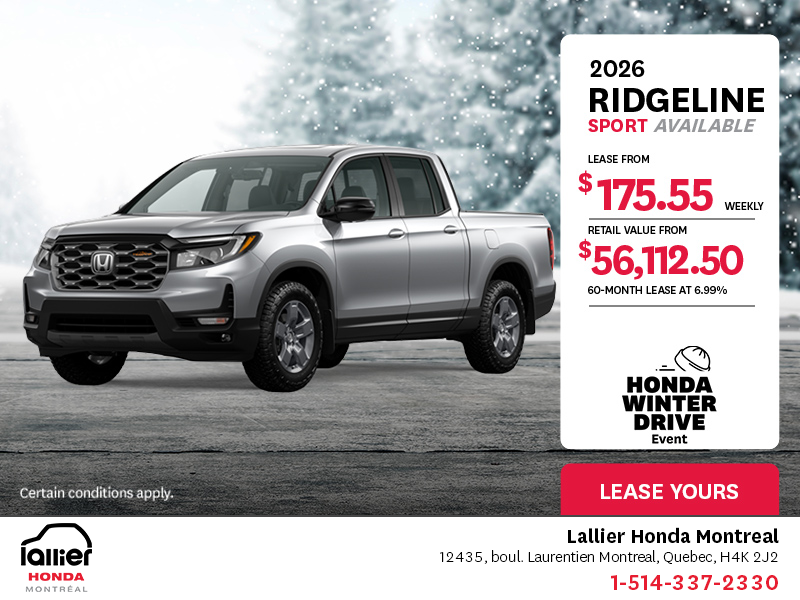 Get the 2026 Honda Ridgeline!