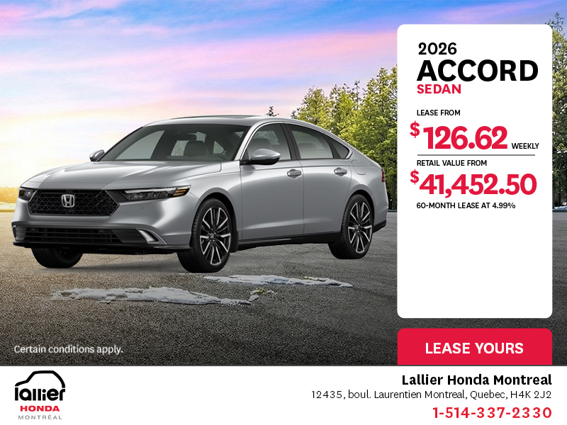 Get the 2026 Honda Accord!