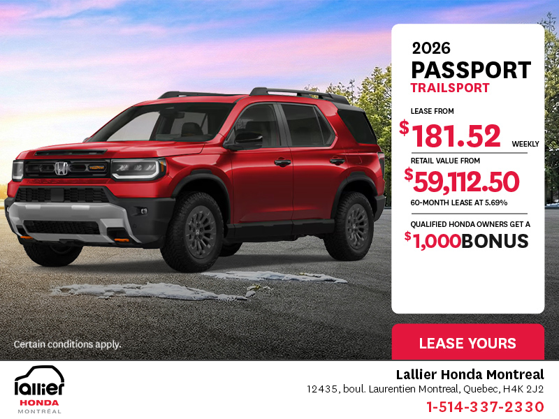 Get the 2026 Honda Passport!